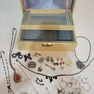 Jewelry box with costume jewelry